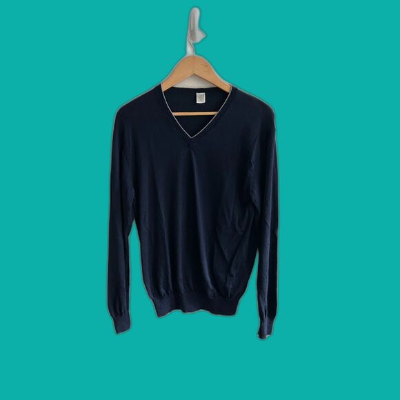 Eleventy Fine Gauge V-Neck Sweater Size L - Picture 1 of 7